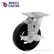 4-8 "Heavy Duty Black Rubber NP Caster Wheel